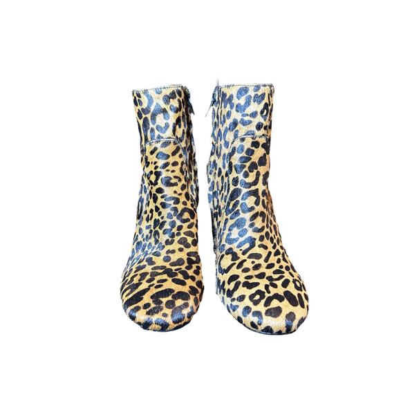 Banana Republic Leopard Calf Hair Ankle Booties - Size 8.5 - Picture 13 of 14